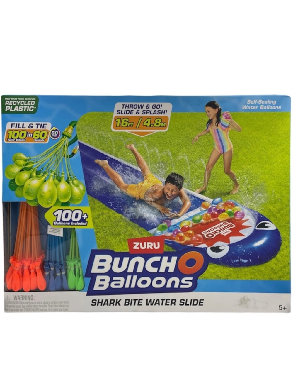 Zuru Bunch O Balloons shark bite water slide with 100+ balloons